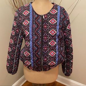BooHoo Women's  Puffer  Print Jacket Size 6